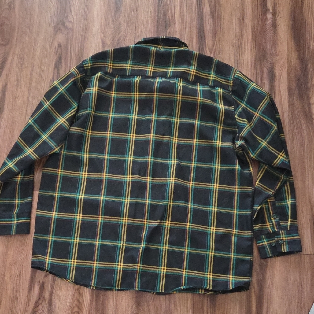 DIXXON Black and Green Plaid Flannel Shirt - Picture 7 of 8